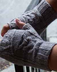 owl fingerless mittens