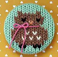 very cute owl knitting chart