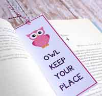 Printable Owl Bookmark