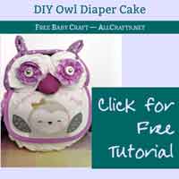 Owl Diaper Cake Tutorial