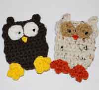 Crochet owl applique