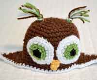 Crochet Owl Beanie Pattern
