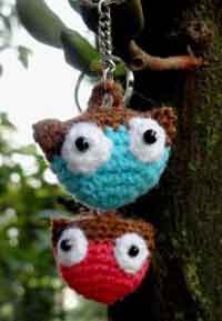 owl keychain crochet pattern