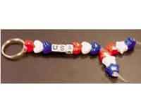 USA Beaded Keychain