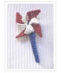 Patriotic Pinwheel Pin