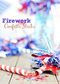 DIY Firework Confetti Sticks