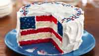 Red, White and Blue Layered Flag Cake Recipe