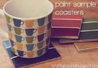 paint sample coasters