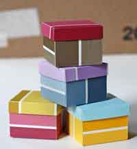 How to make boxes from paint swatches
