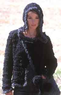 Cardigan in Ull-Flamé with Puddel edges