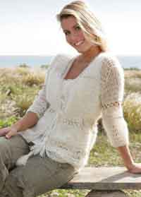 Jacket in Vivaldi and Cotton Viscose