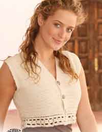 Short sleeveless top in Alpaca