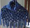 Cowl Neck Fringed Capelet