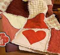 Valentine’s Heart Rag Quilt