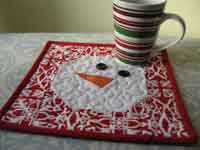 Snowman Mug Rug Tutorial