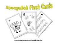 Spongebob Number Flash Cards