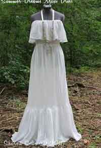 Sew a romantic strapless ruffled maxi dress