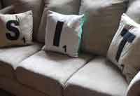 Scrabble Inspired Pillow Covers Tutorial