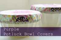 Purple Potluck Bowl Covers Sewing Tutorial