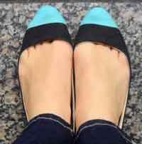 VIDEO: Colorblock Toe Ballet Flats