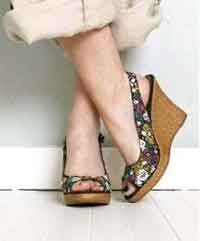 Painted Wedge Sandal