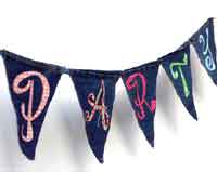 Upcycled Jeans Party Banner