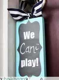 Chalkboard Playtime Door Hanger