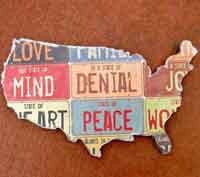 US Map Wall Art