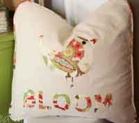 Appliqued Bloom Pillow