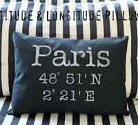 Latitude & Longitude Pillow