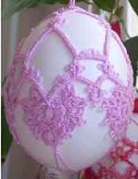 Easter Egg Tatted Lace Covering