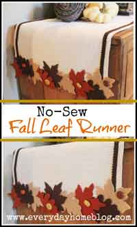 No Sew Fall Leaf Runner