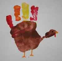Painted Handprint Turkey