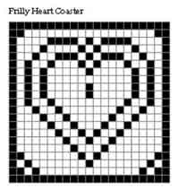 Frilly Heart Coaster (filet)