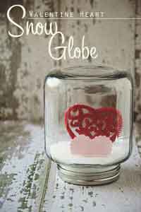 DIY Valentine Snow Globes
