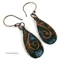 Rustic Picture Patina Earrings
