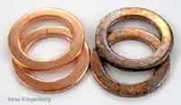 Rustic Copper Washer Earrings