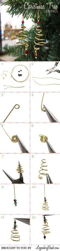 Tutorial: Christmas Tree Earrings