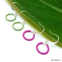 Tiny Metal Coil Earrings