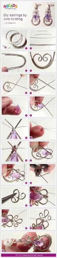 DIY Earrings By Wire Twisting