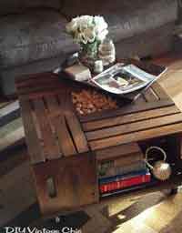 Vintage Wine Crate Coffee Table