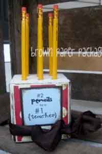 Pencil Block Teacher Gift