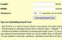 Board Foot Calculator