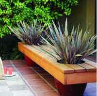 Modern planter bench