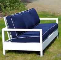 Simple White Outdoor Sofa