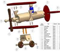 Fat biplane kids toy plan