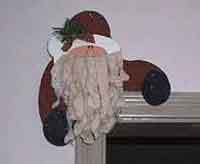 Wood Corner Hanger Santa 