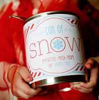 Can of Snow Recipe and Printable