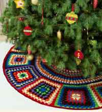 Granny Square Tree Skirt Crochet Pattern