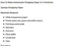 Wrapping - Homemade Wrapping Paper